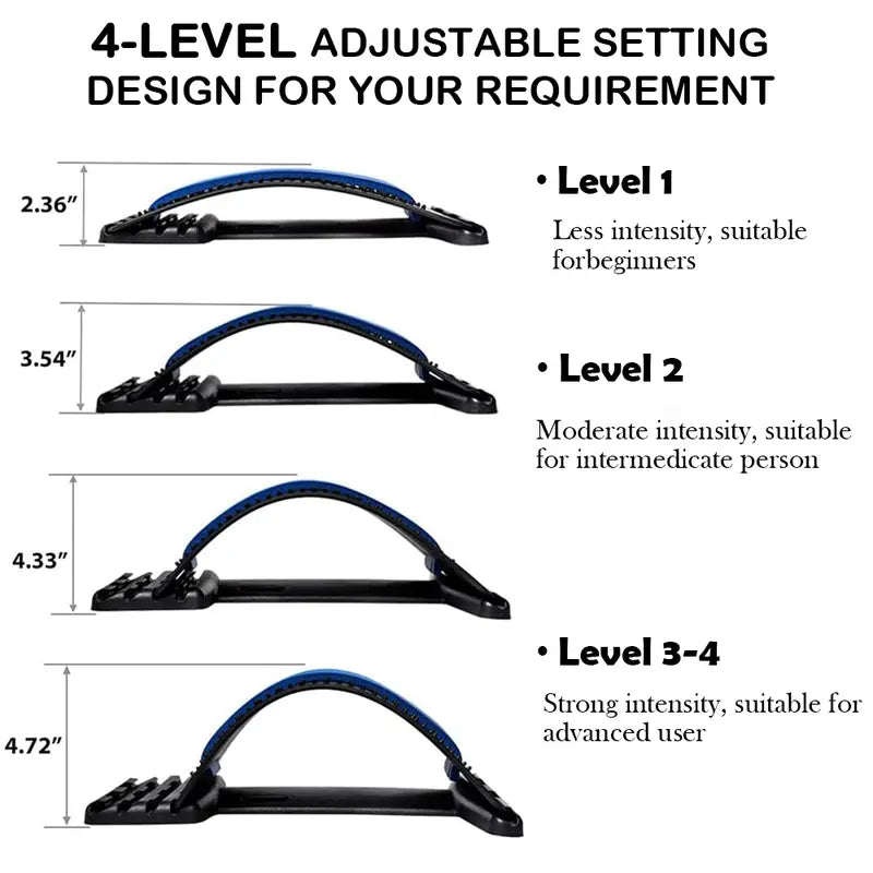 Back Stretcher — Magic Back Support and Spine Stretcher with Foam Pad — Back Massage Stretcher