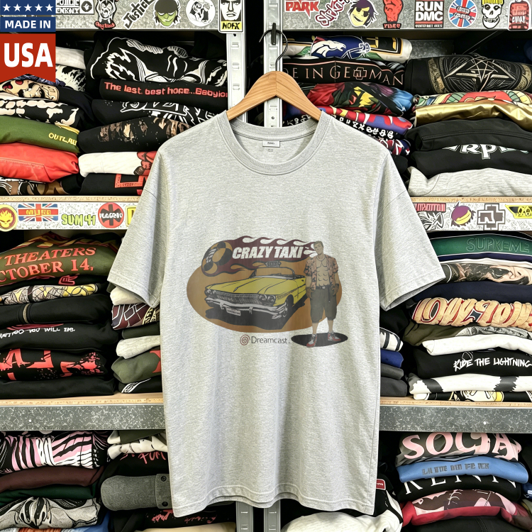 CozTee Crazy Tanis Car 90s Crazy Taxi Dreamcast Graphic T-Shirt