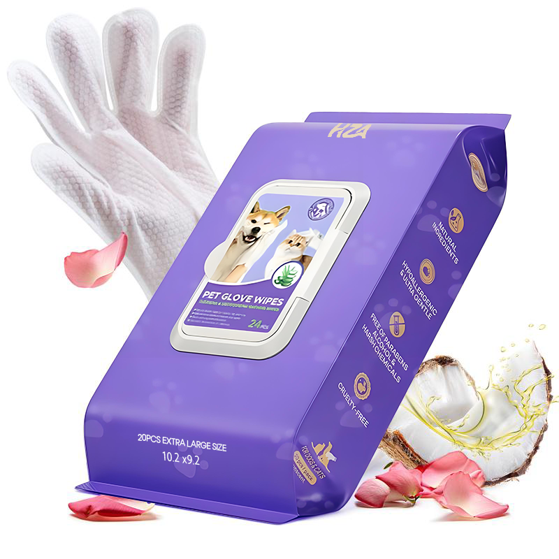 🧤 HZA™ PET Glove Wipes | High-Efficiency Deodorizing & Grooming Gloves | Professional Deep Clean with a Loving Stroke | Instant Refresh for Sensitive Pets | No More Water Stress – Clean & Comfy in Minutes