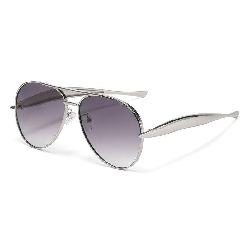 Retro Oversized Gold Aviators