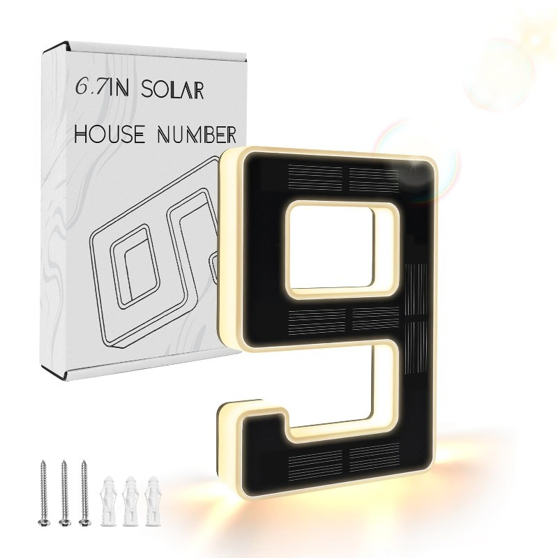 Illuminated Solar House Numbers
