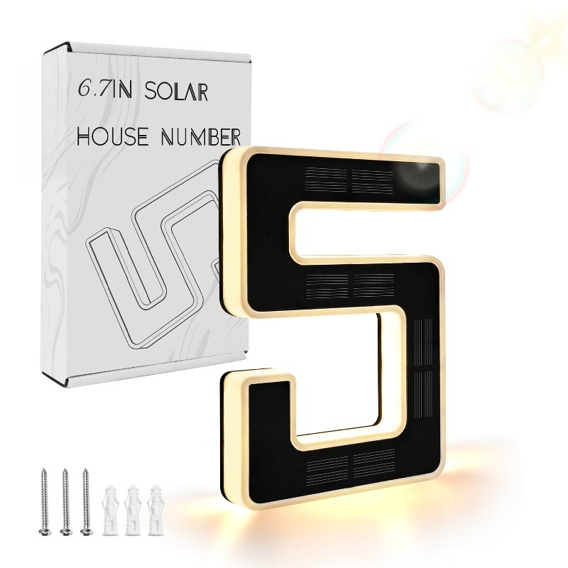 Illuminated Solar House Numbers