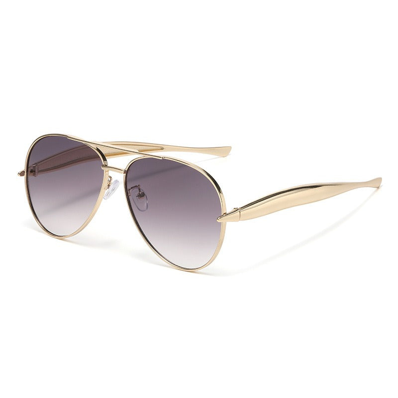 Retro Oversized Gold Aviators