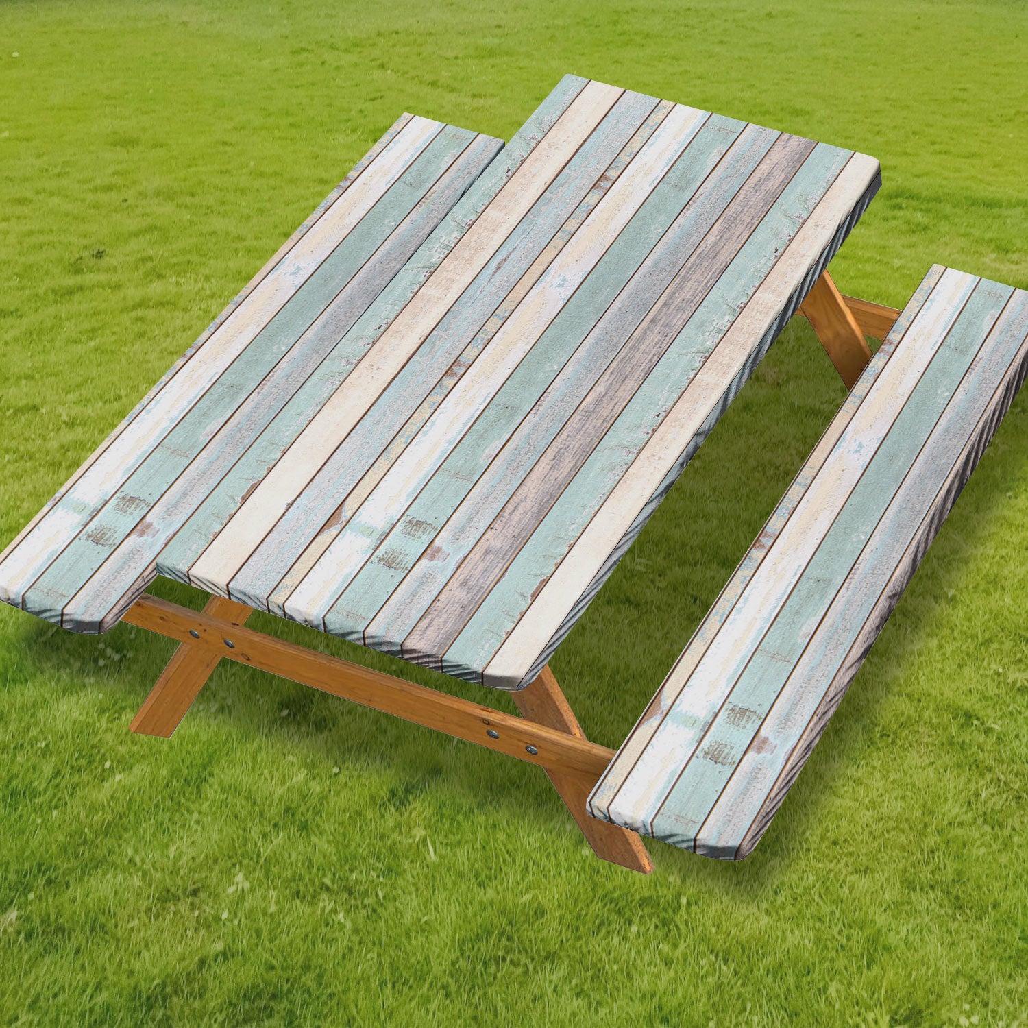 🧺 RNOONY Stretch Picnic Tablecloth Set | Bench Covers + Carry Bag Included 👜