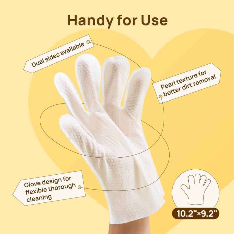 🧤 HZA™ PET Glove Wipes | High-Efficiency Deodorizing & Grooming Gloves | Professional Deep Clean with a Loving Stroke | Instant Refresh for Sensitive Pets | No More Water Stress – Clean & Comfy in Minutes
