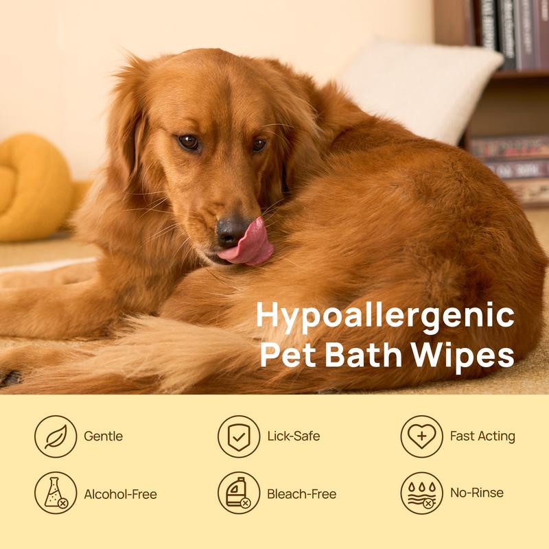 🧤 HZA™ PET Glove Wipes | High-Efficiency Deodorizing & Grooming Gloves | Professional Deep Clean with a Loving Stroke | Instant Refresh for Sensitive Pets | No More Water Stress – Clean & Comfy in Minutes