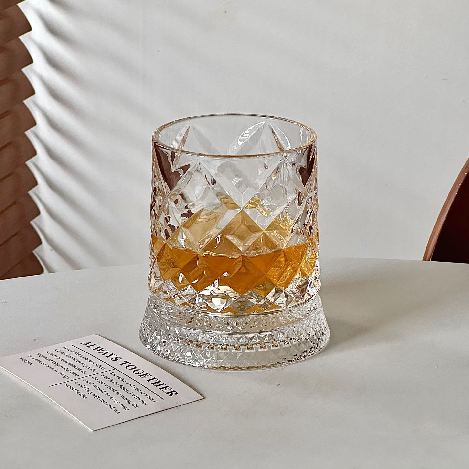 🔥2026 Hot Sell✨ The Whiskey Glass Everyone's Obsessed With 🥃 Spins Smoothly • Glows Beautifully • Perfect Gift