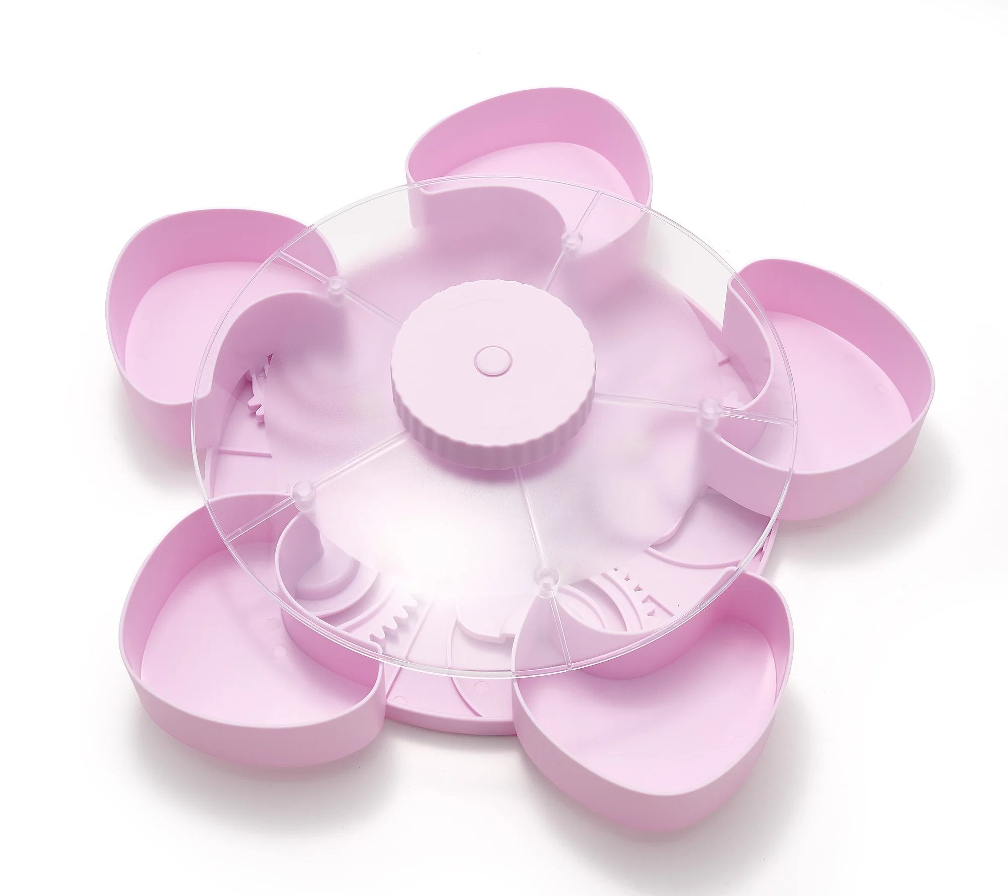 🍽️ Rotating 5-Compartment Snack Tray