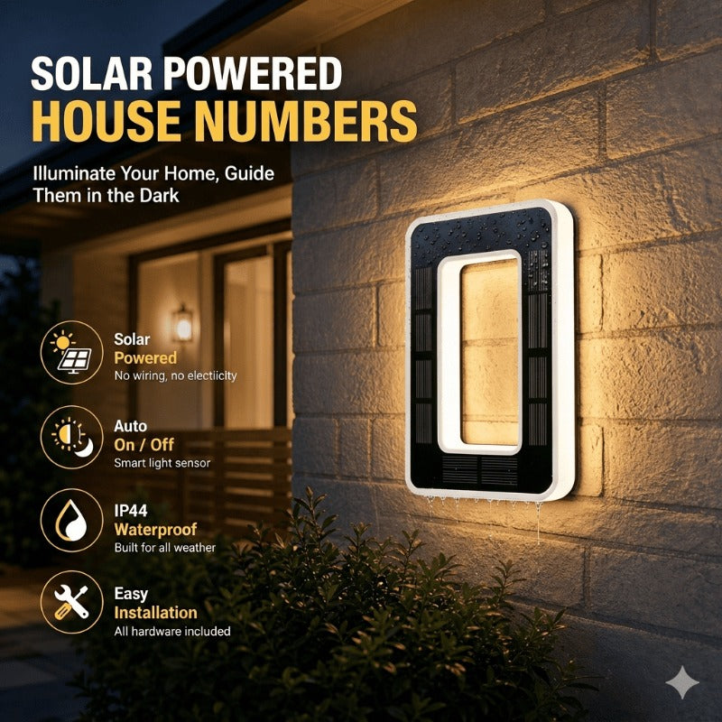 Illuminated Solar House Numbers