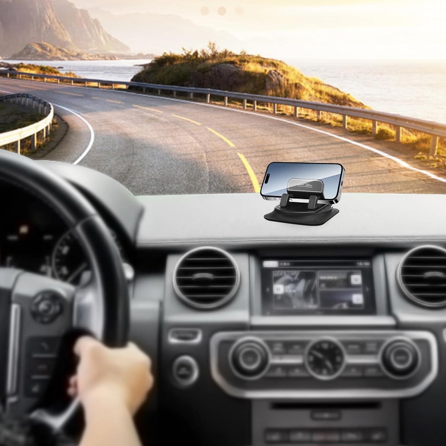 ⏳Limited-time 50% off & Super Fast Delivery⚡Dashboard Phone Holder - Adjustable Holder, Silicone Holder | Adhesive Car Organizer for Horizontal & Vertical Placement 🚗📱