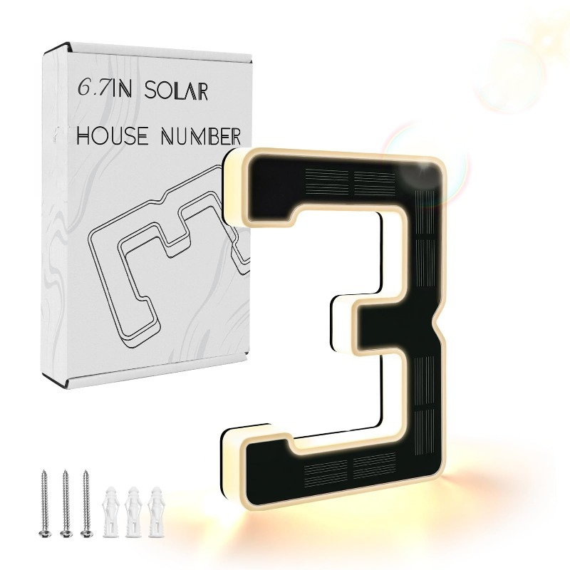 Illuminated Solar House Numbers