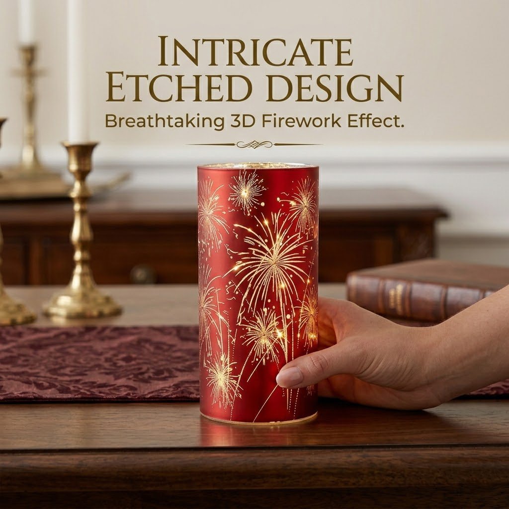 Celebration Firework Lanterns – Premium Patriotic Red, White & Blue Trio