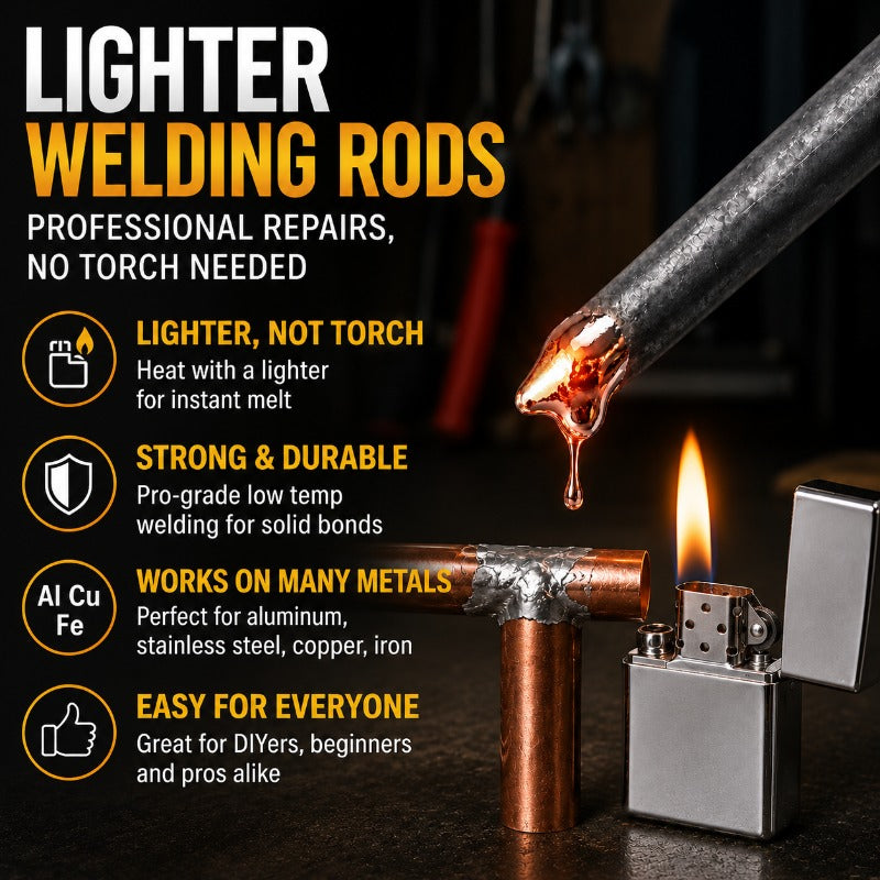 Lighter Melt Welding Rods