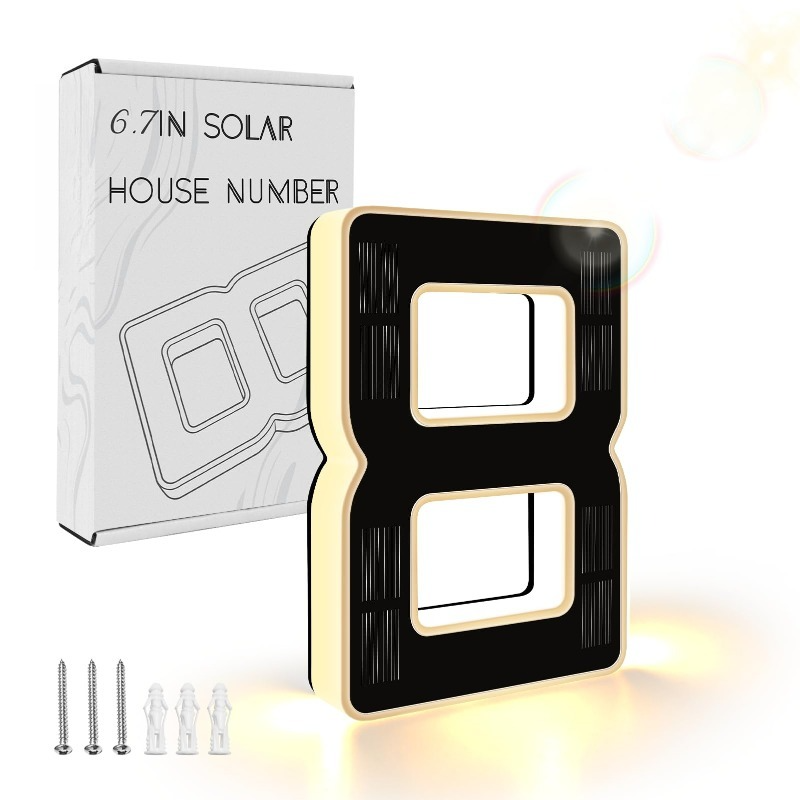 Illuminated Solar House Numbers