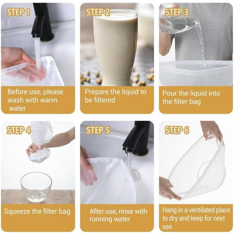 Reusable Nylon Strainer Bag
