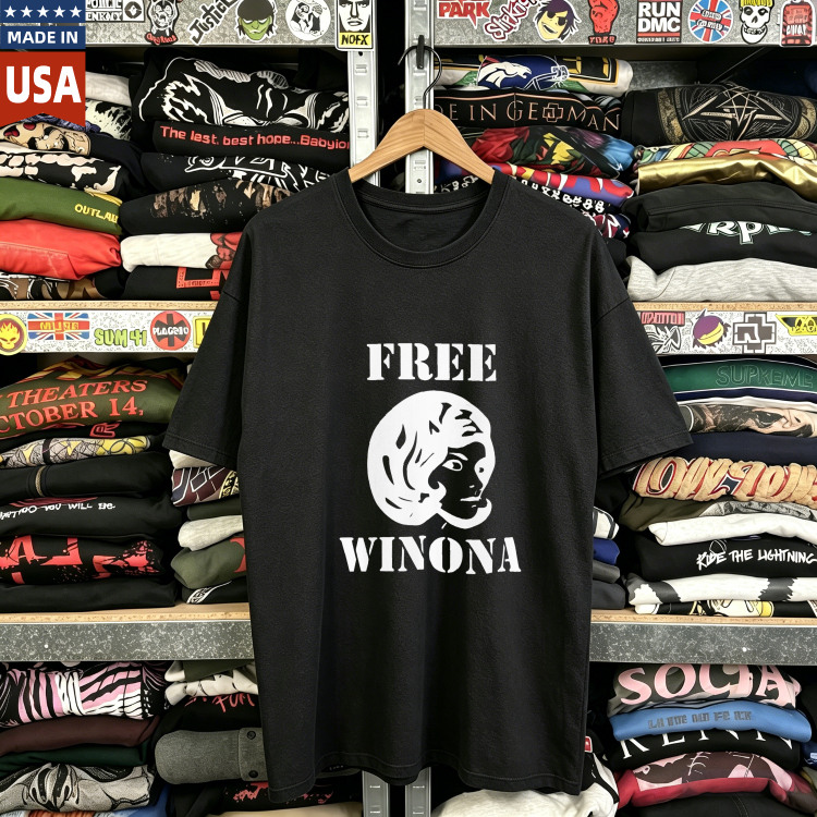 CozTee Free Winona Face Print T Shirt  Graphic T-Shirt