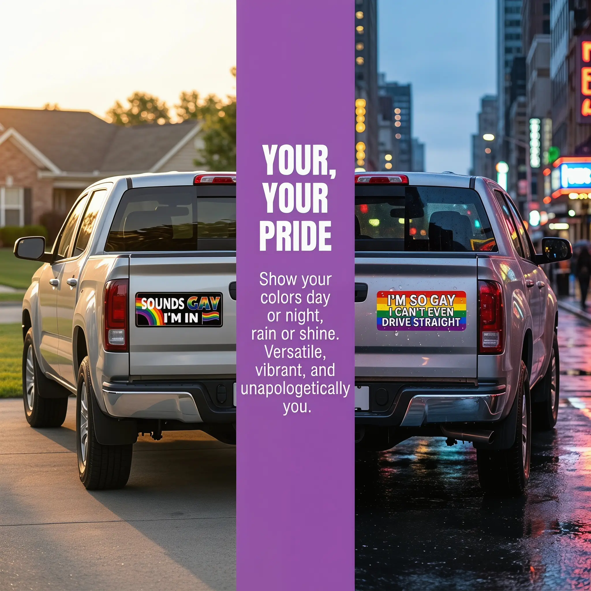 Daily Pride Ride Car Expressive Magnets
