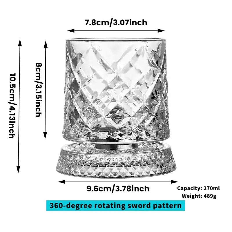 🔥2026 Hot Sell✨ The Whiskey Glass Everyone's Obsessed With 🥃 Spins Smoothly • Glows Beautifully • Perfect Gift