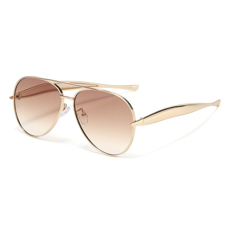 Retro Oversized Gold Aviators