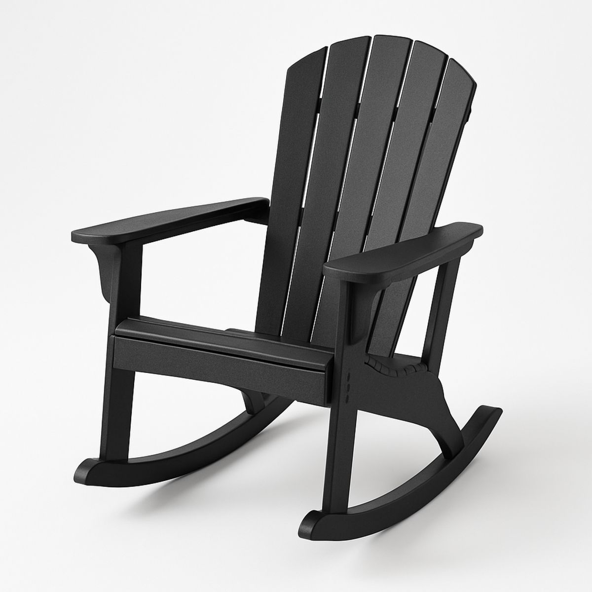 Cadeira de Balanço Adirondack de Plástico Preto