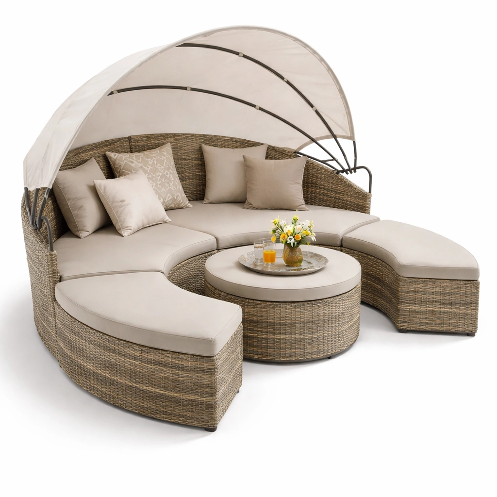 Schminktisch Holz Natur mit Spiegel und Beleuchtung-Frelvio