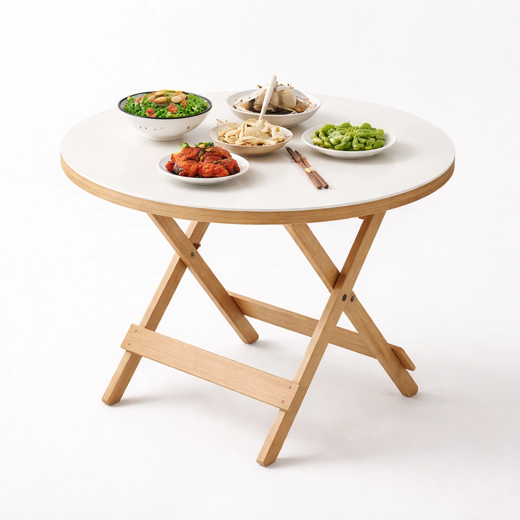 Esstisch Ausziehbar Holz Weiss mit Stauraum und Rollen-Frelvio