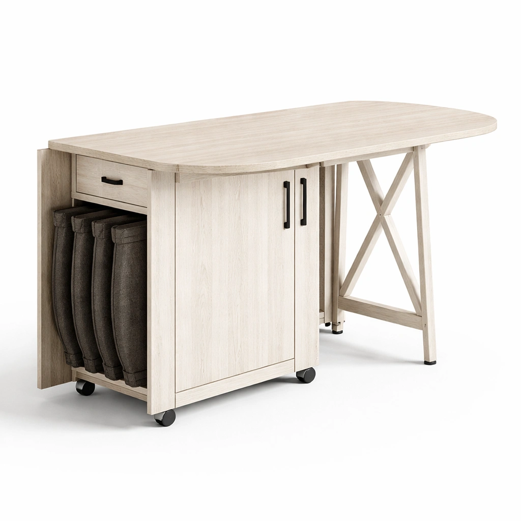 Klapptisch Holz Weiss Multifunktional-Tansoria