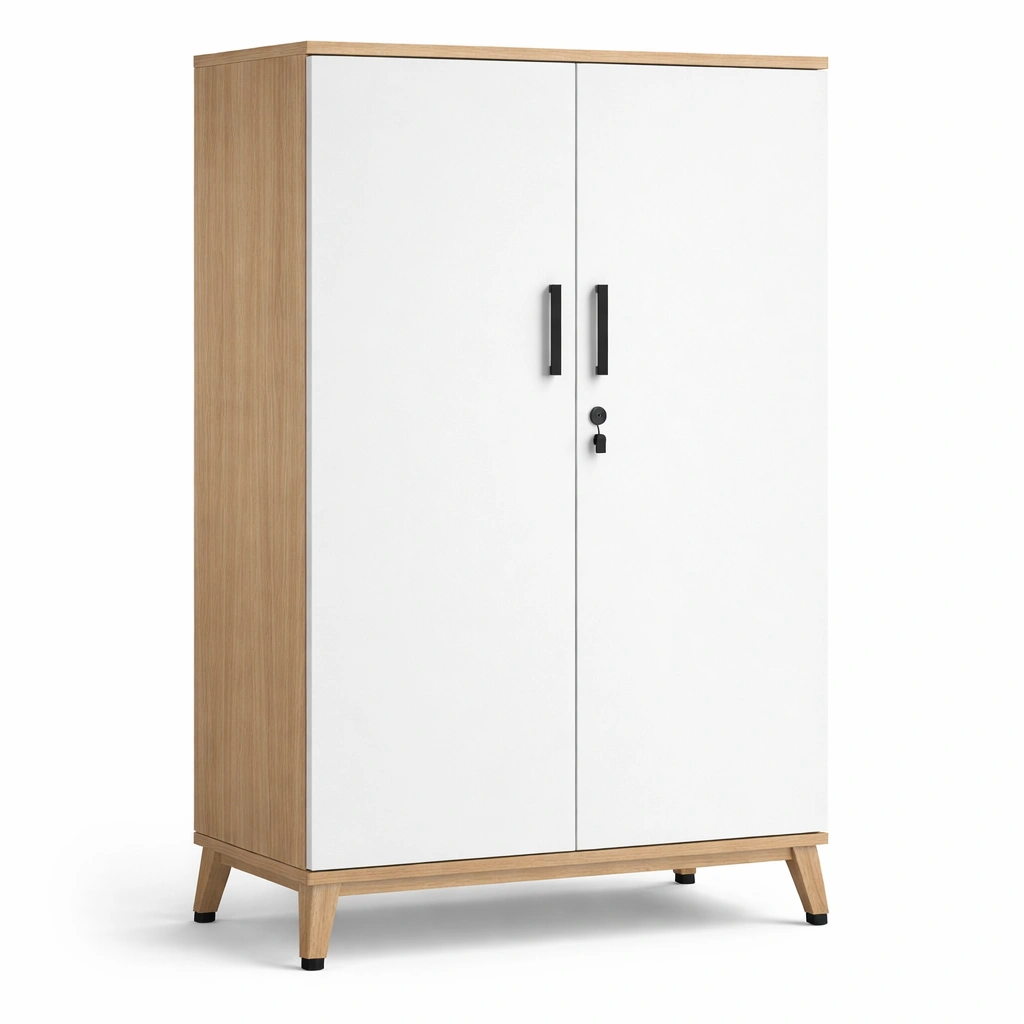 Kleiderschrank Holz Weiss Natur Modern-Tansoria