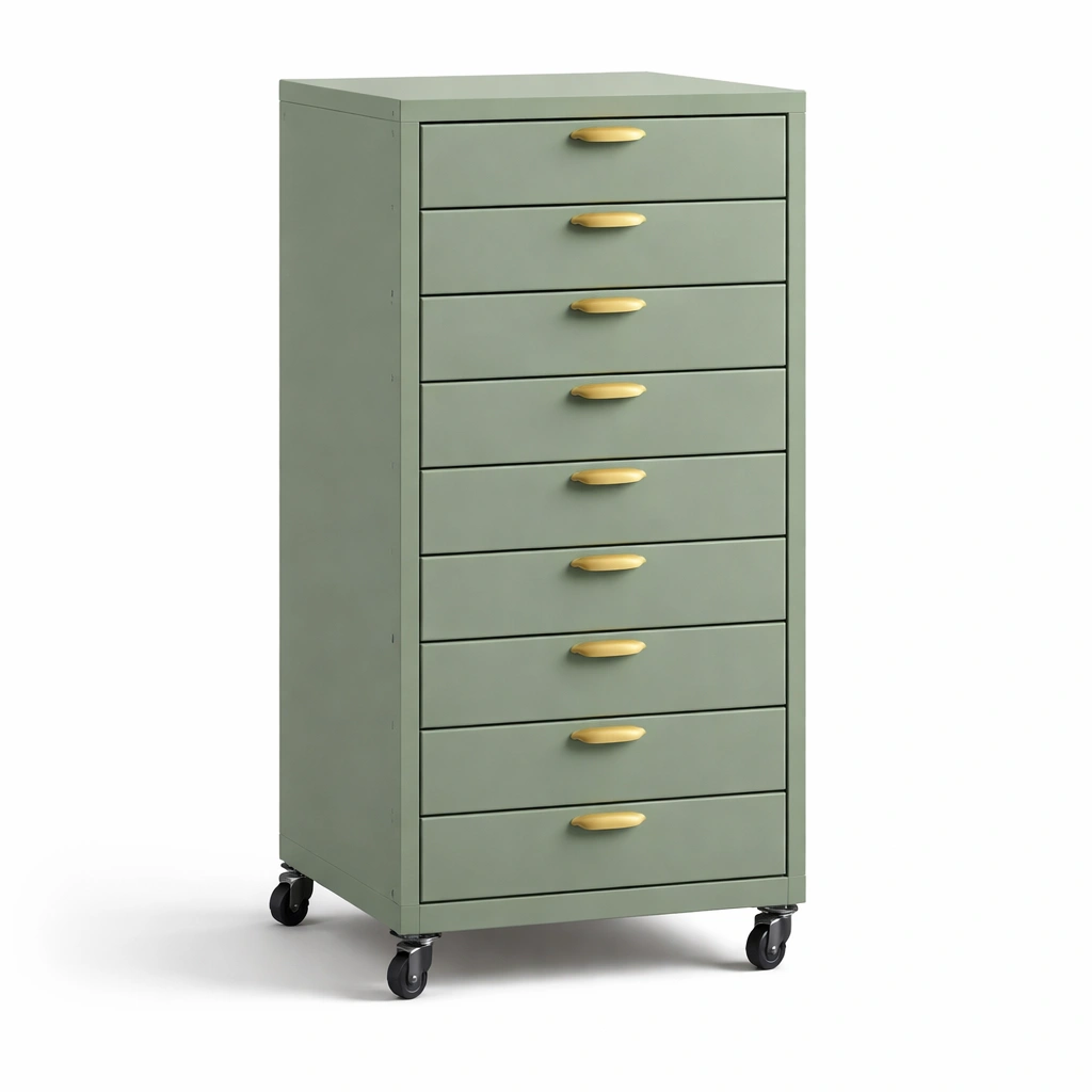 Schubladenschrank Metall Gruen Mobil-Tansoria