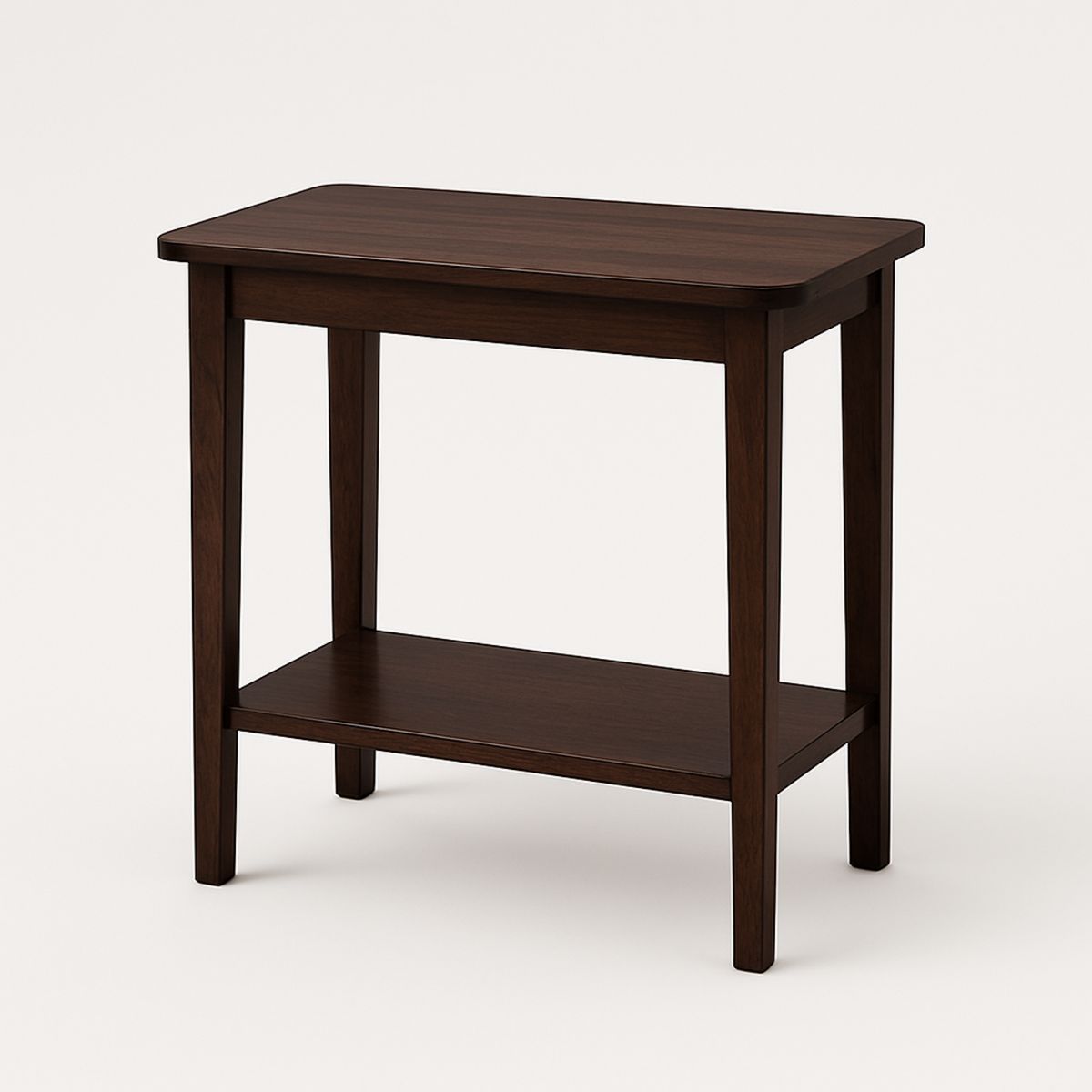 Mesa Lateral de Madeira com Prateleira 60x30x70cm