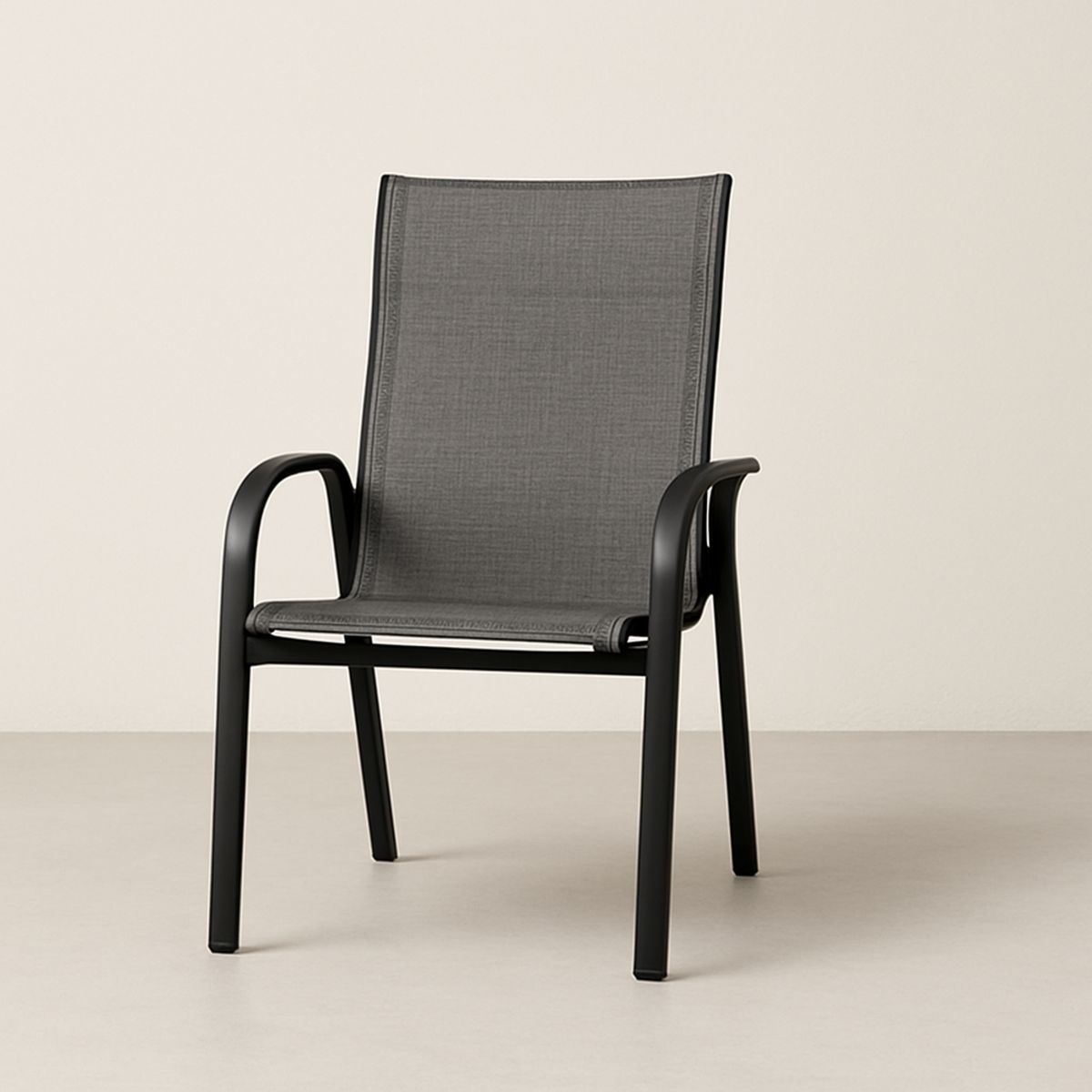 Cadeira de Jardim Alumínio Têxtilene 85cm Cinza