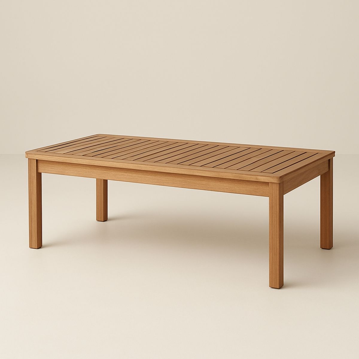 Mesa Retangular de Madeira Teca para Exterior 160x90x45 cm