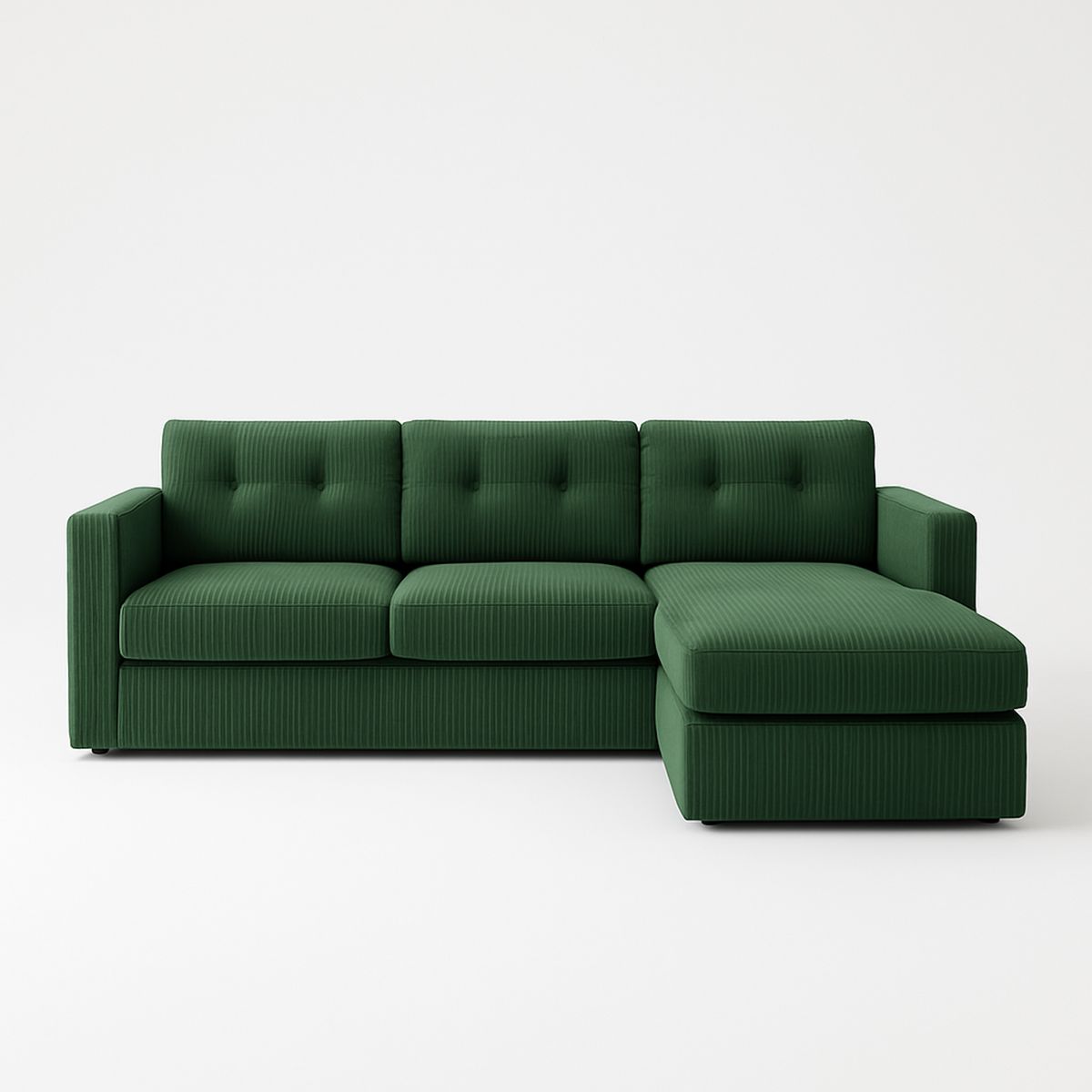 Sofá Seccional Verde Linho 265x160x85 cm