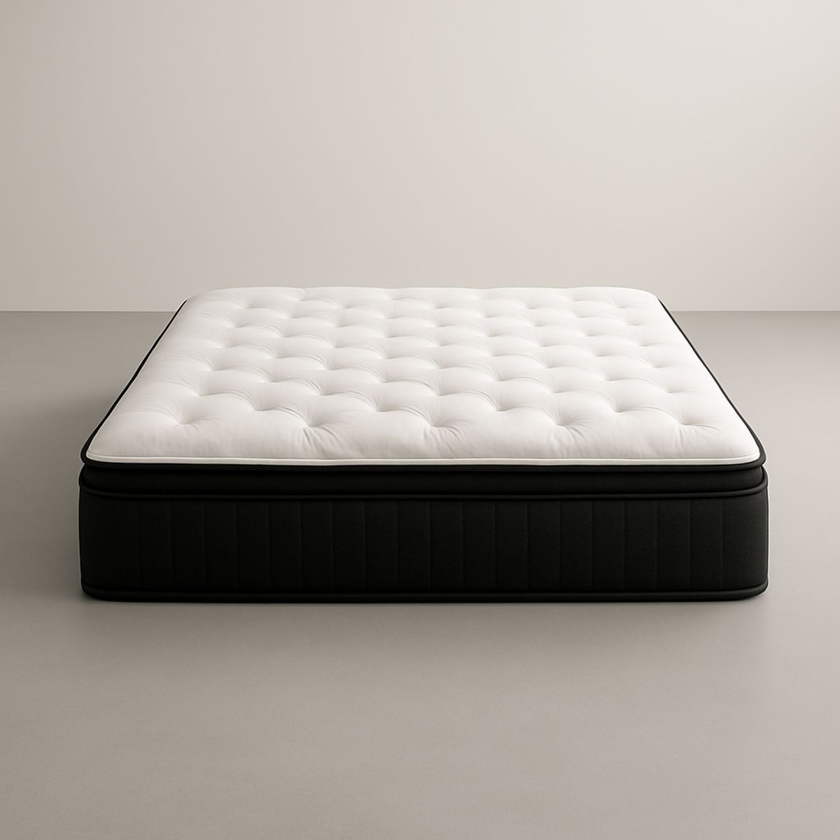 Colchão de Espuma Viscoelástica Branco e Preto 200x150x25 cm