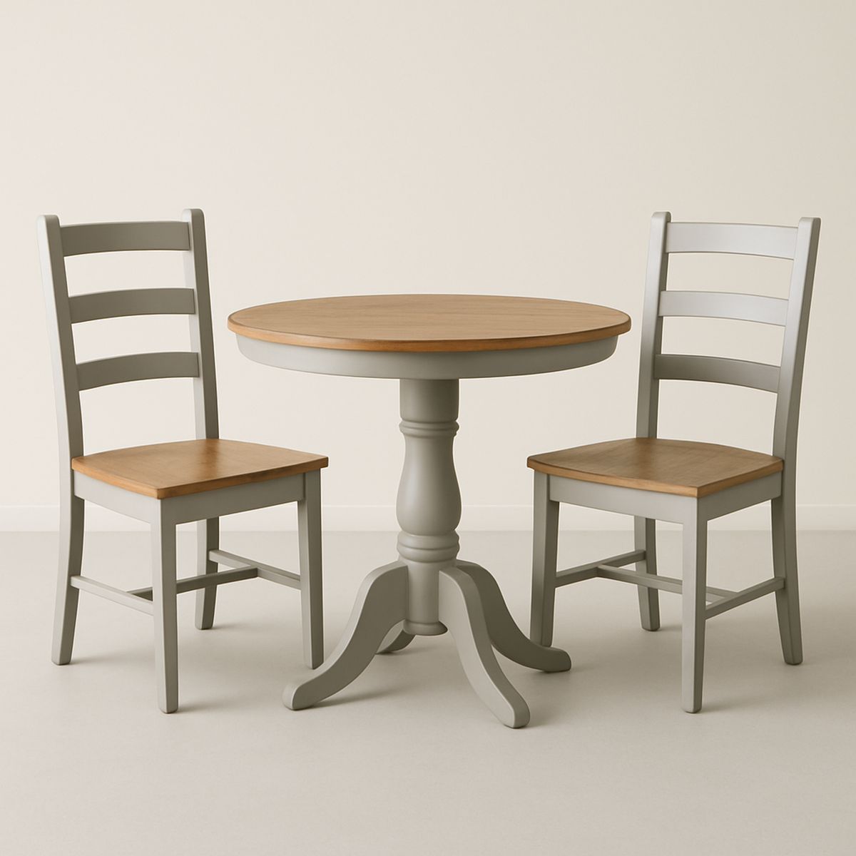 Conjunto de Mesa Redonda e Cadeiras Madeira