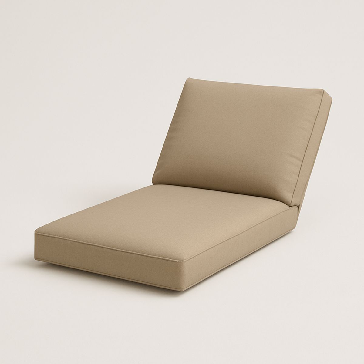 Colchão Chaise Almofadado Ajustável Tecido Poliester Bege