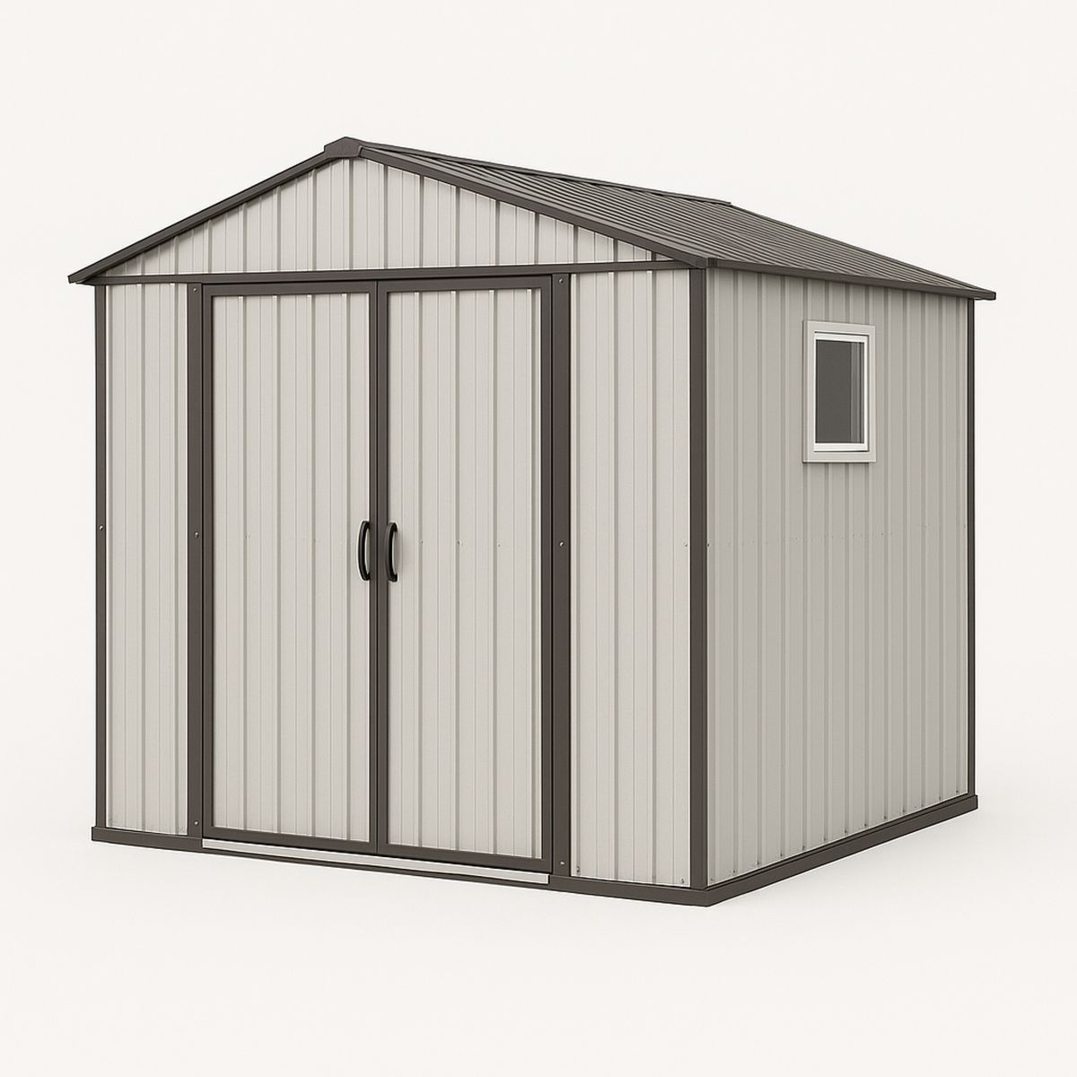 Barracão Metálico de Armazenamento 3x2m Aço Galvanizado Cinza