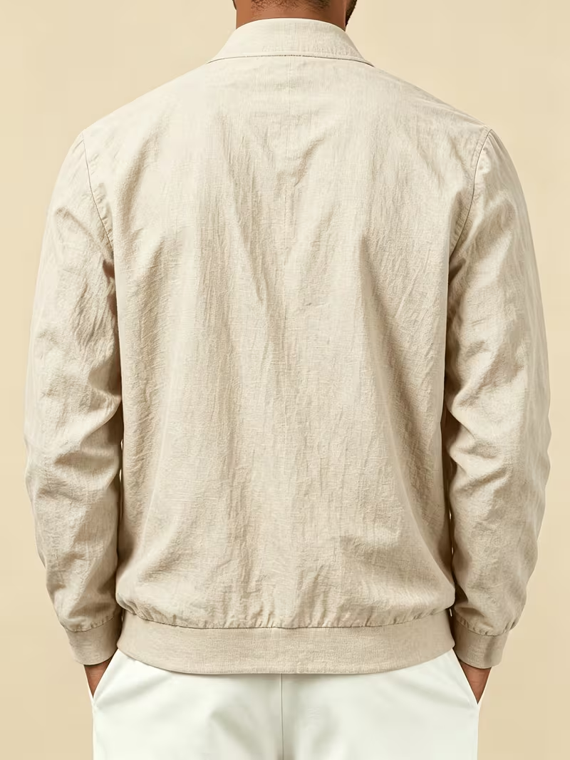 🎁LAST DAY 70% OFF🎁-Men's Lightweight Textured Bomber Jacket -A Simple Layer You’ll Reach For Again and Again