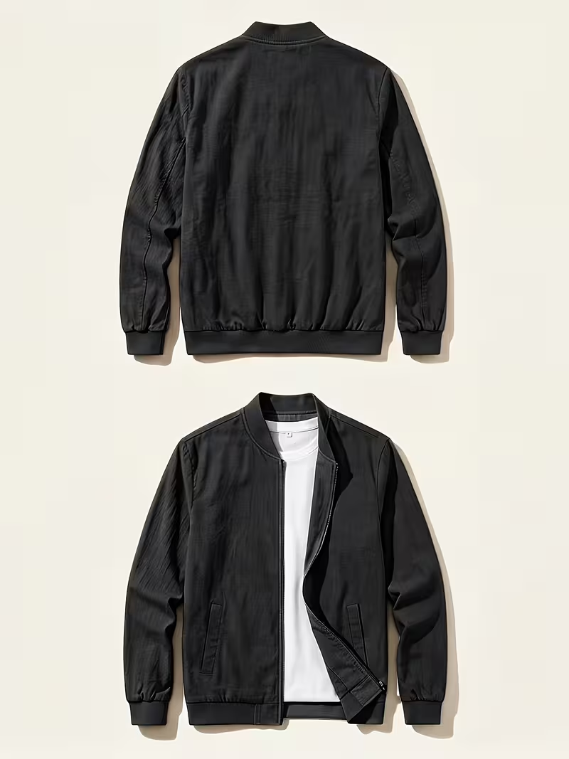 🎁LAST DAY 70% OFF🎁-Men's Lightweight Textured Bomber Jacket -A Simple Layer You’ll Reach For Again and Again