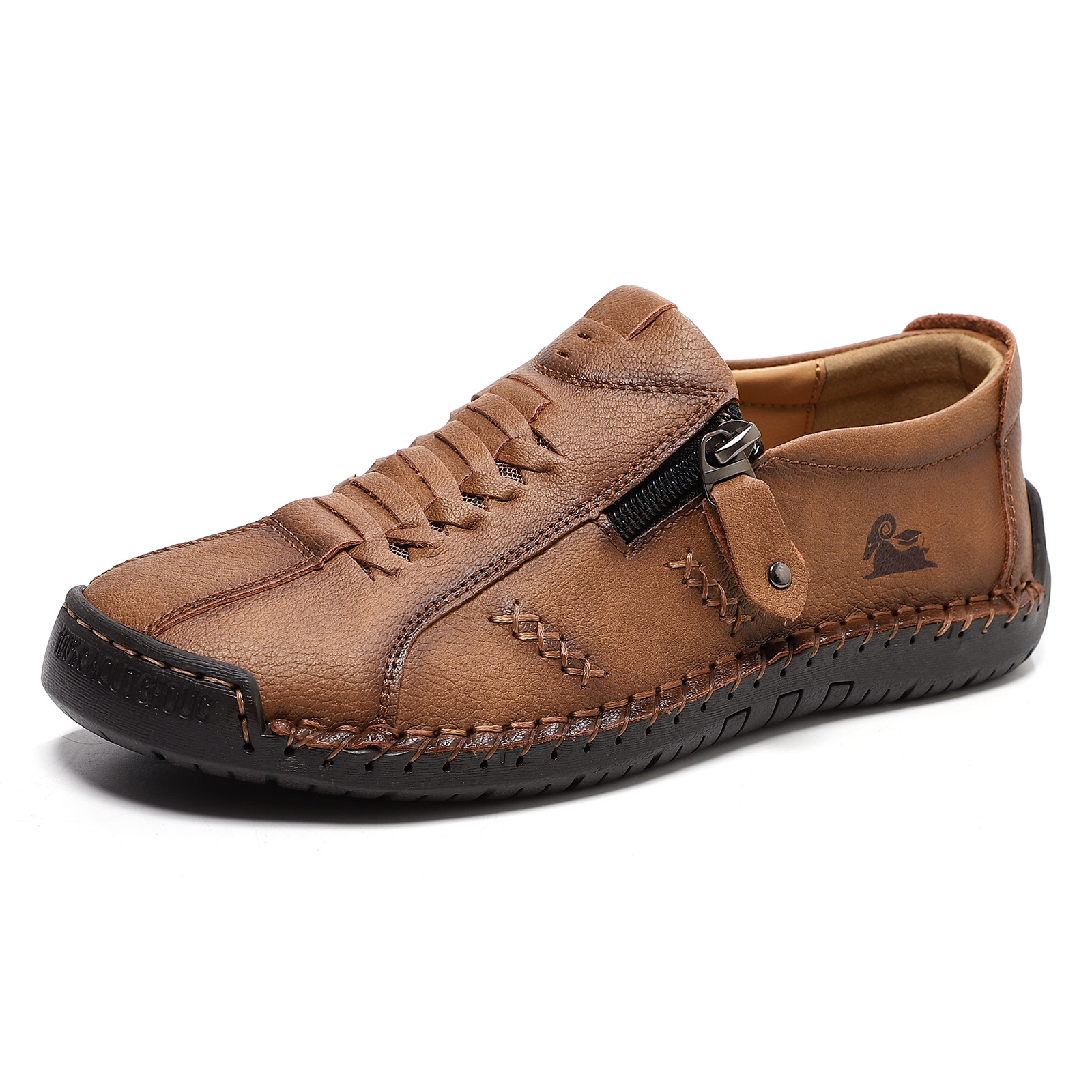 ⏰Limited Time 60% OFF - Women's Premium Cowhide Slip-On Driving Shoes with Side Zipper