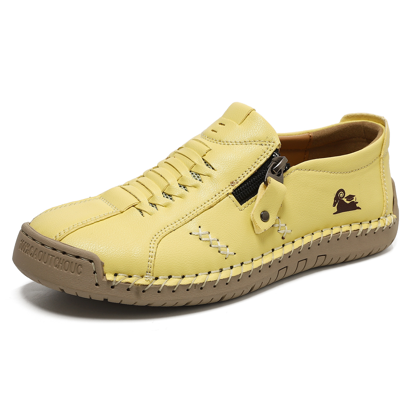 ⏰Limited Time 60% OFF - Women's Premium Cowhide Slip-On Driving Shoes with Side Zipper