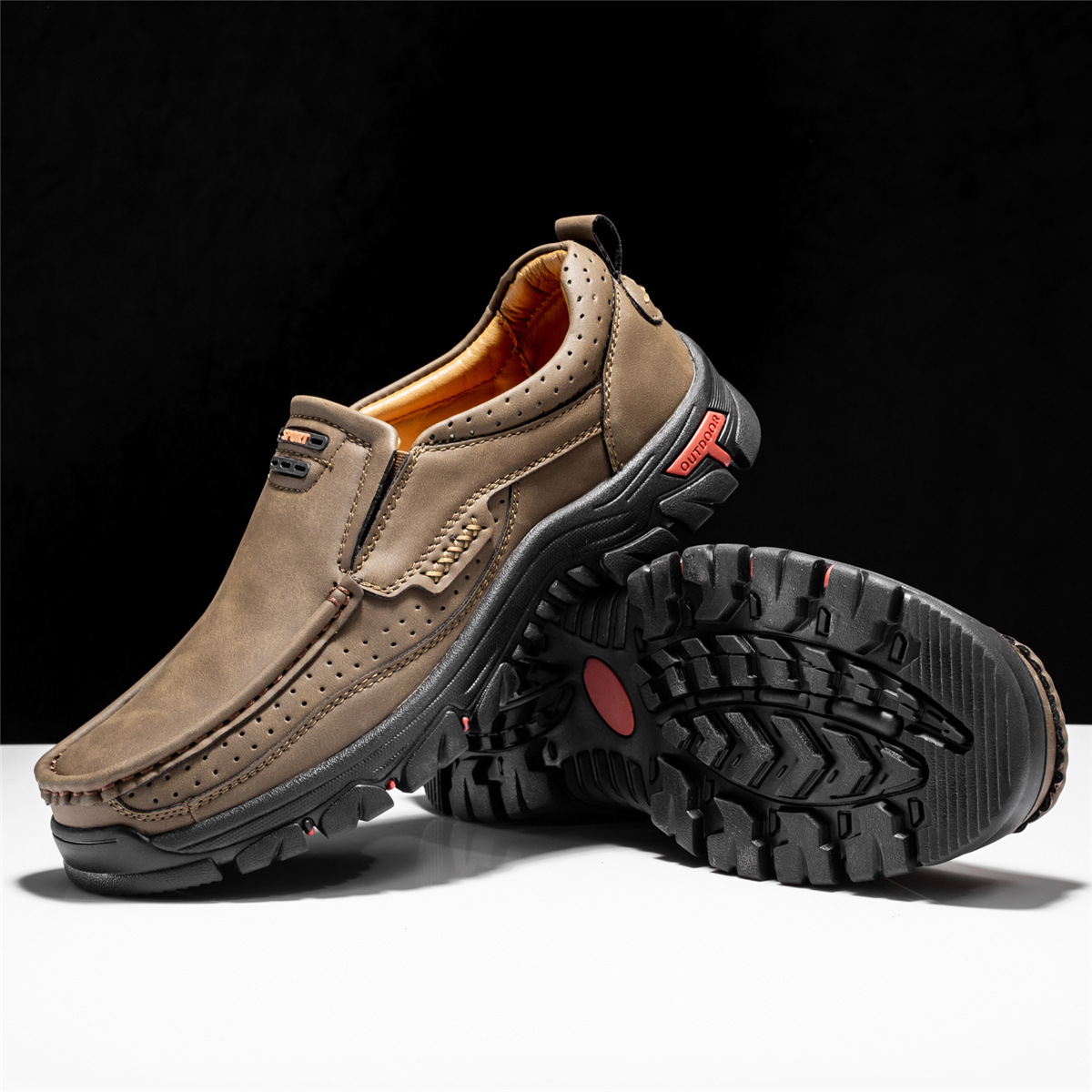 (🔥New Year Clearance sale - 50% OFF) Men's Non-slip Walking Leather Lightweight Breathable Casual Loafers