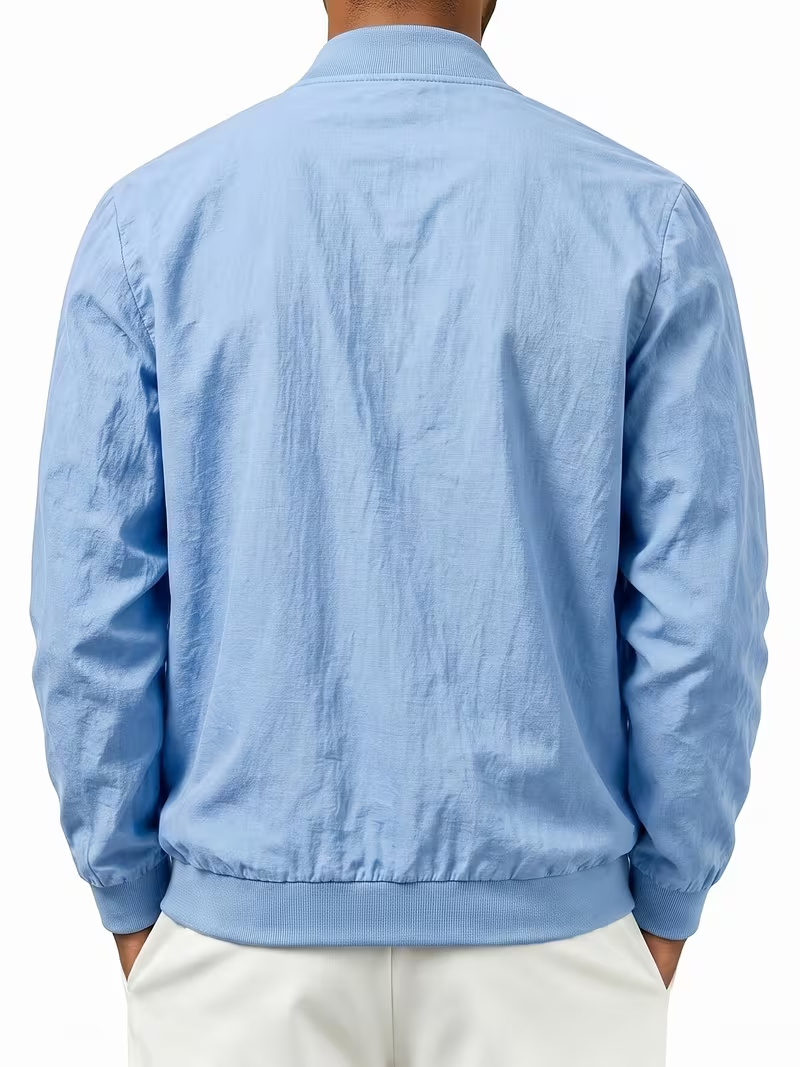 🎁LAST DAY 70% OFF🎁-Men's Lightweight Textured Bomber Jacket -A Simple Layer You’ll Reach For Again and Again