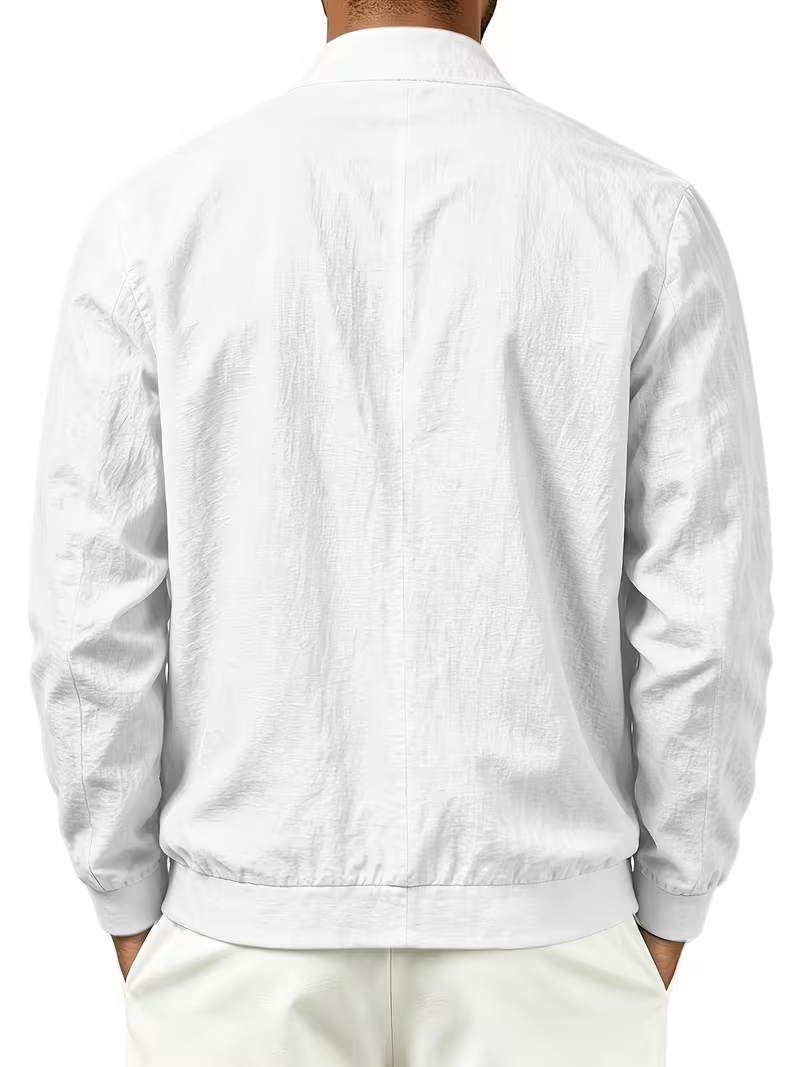 🎁LAST DAY 70% OFF🎁-Men's Lightweight Textured Bomber Jacket -A Simple Layer You’ll Reach For Again and Again