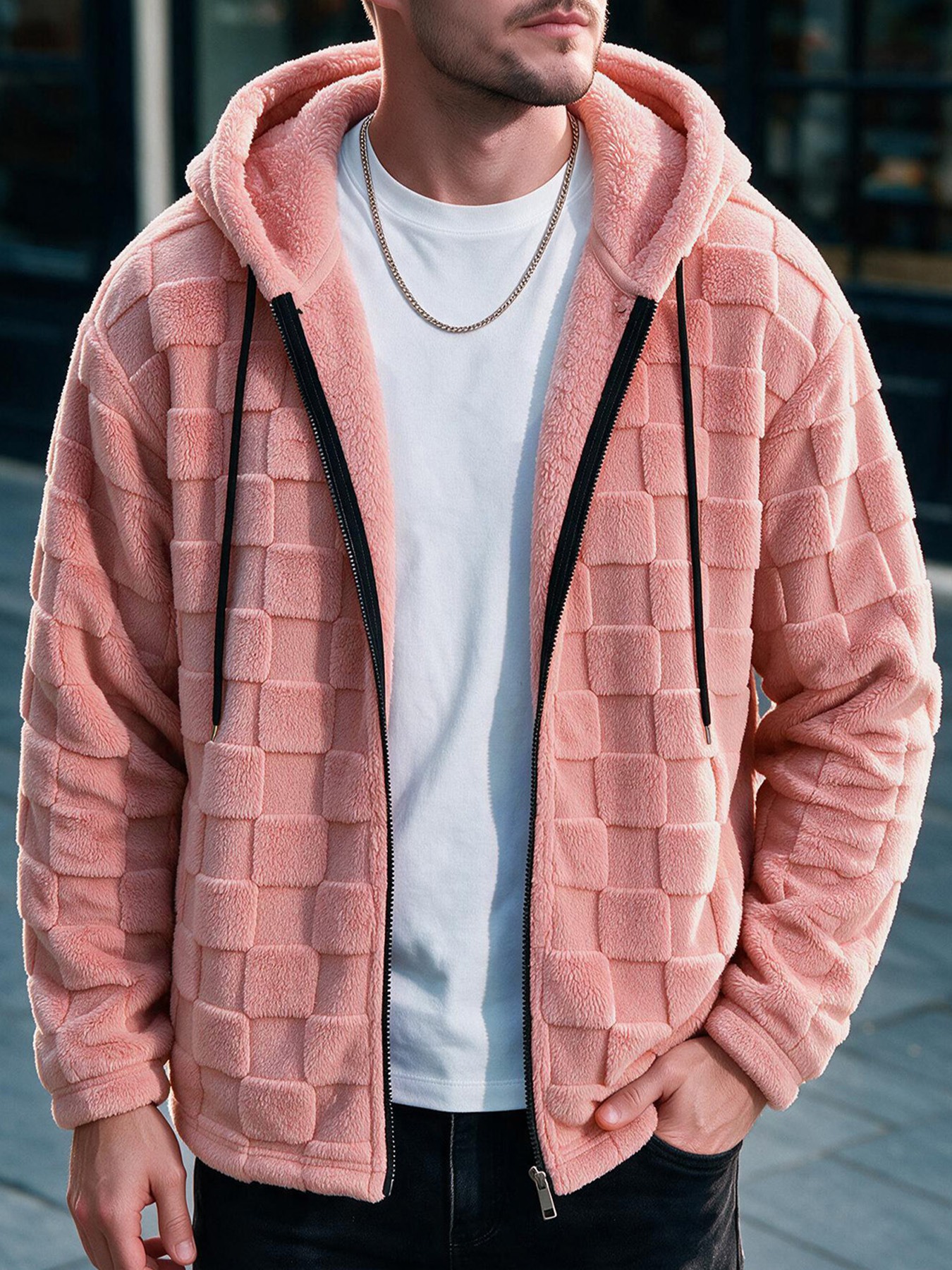 New Men's Winter Thickened Fleece-Lined Hooded Sweatshirt – Trendy Casual Top