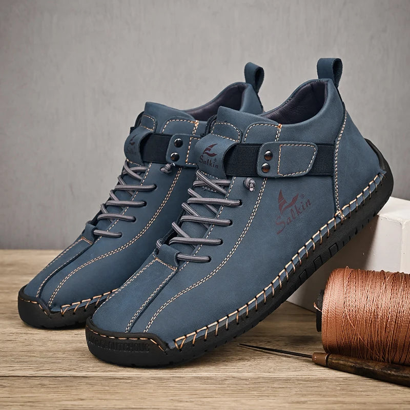 EaseStep™ Leather Sneakers – Soft Comfort & Orthopedic Support