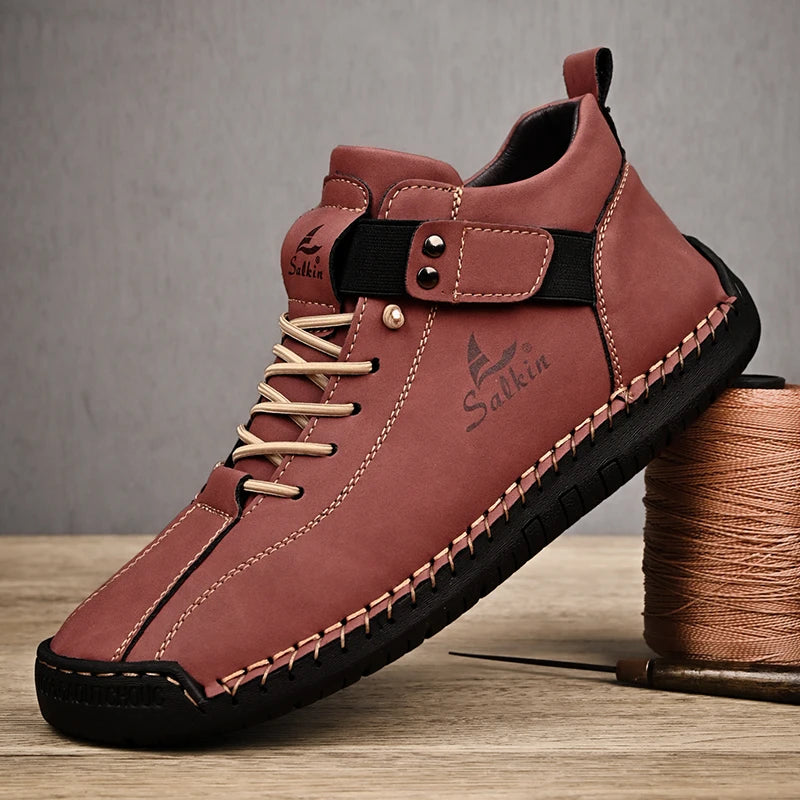 EaseStep™ Leather Sneakers – Soft Comfort & Orthopedic Support