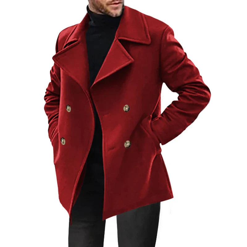 WINTER OUTFITS New Trendy-Mens Double Breasted Warm Fall Winter Formal Casual Outerwear 