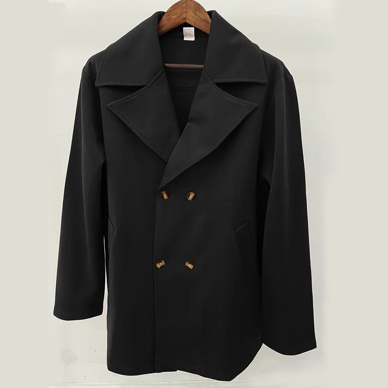WINTER OUTFITS New Trendy-Mens Double Breasted Warm Fall Winter Formal Casual Outerwear 