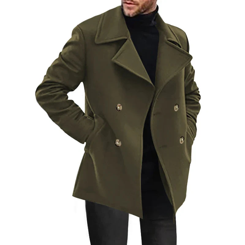 WINTER OUTFITS New Trendy-Mens Double Breasted Warm Fall Winter Formal Casual Outerwear 